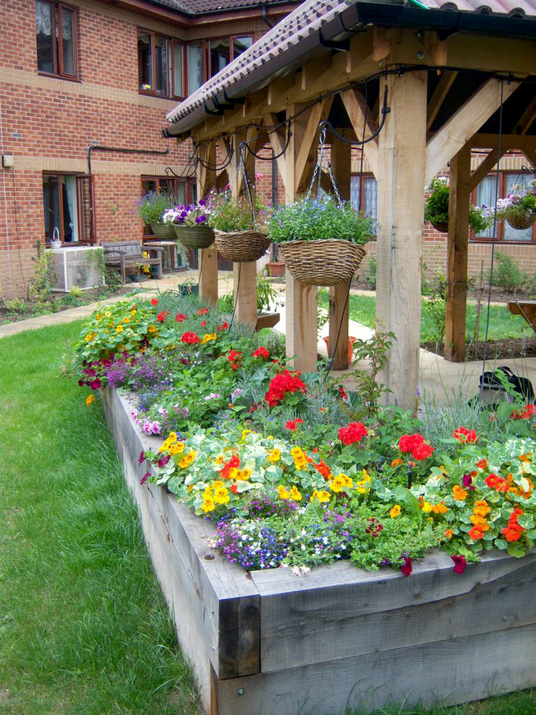 View into the Northbury school garden areas